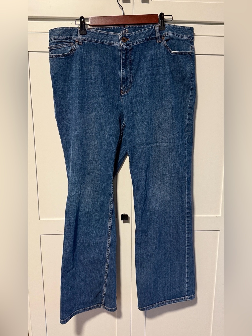 J. Jill Women's Cotton Blue Denim Bootcut Jeans